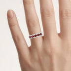 Garnet Ring 0.98 Carats Sterling Silver