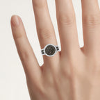 Multicolor Diamond Ring 0.42 Carats Sterling Silver