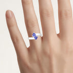 Tanzanite Ring 0.84 Carats Sterling Silver