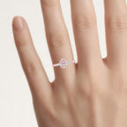 Morganite Ring With Diamonds 0.44 Carats 10K Rose Gold