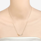 Aquamarine Heart Necklace 0.22 Carats Gold Plated Silver