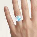 Multicolor Topaz Ring 11.2 Carats Sterling Silver