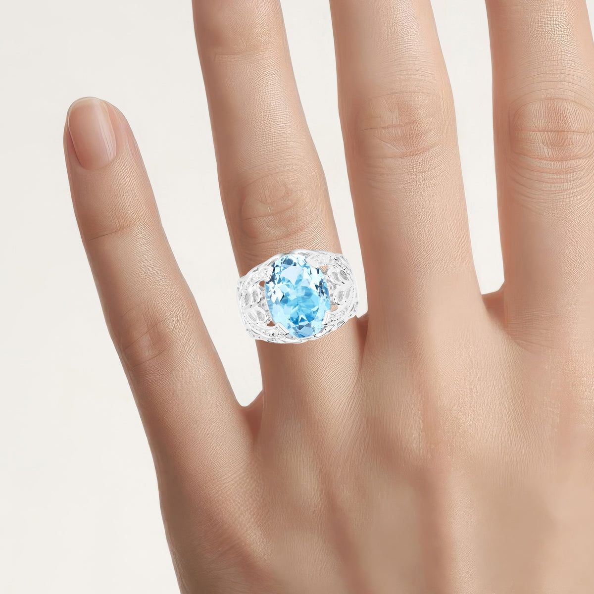 Multicolor Topaz Ring 11.2 Carats Sterling Silver