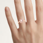 Morganite Ring With Diamonds 0.88 Carats 14K Rose Gold