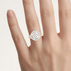 Diamond Ring 0.2 Carats Gold Plated Silver