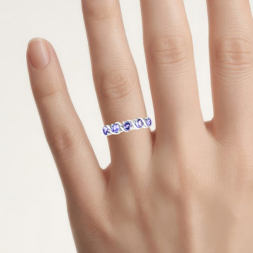 Tanzanite Ring 1.14 Carats Sterling Silver