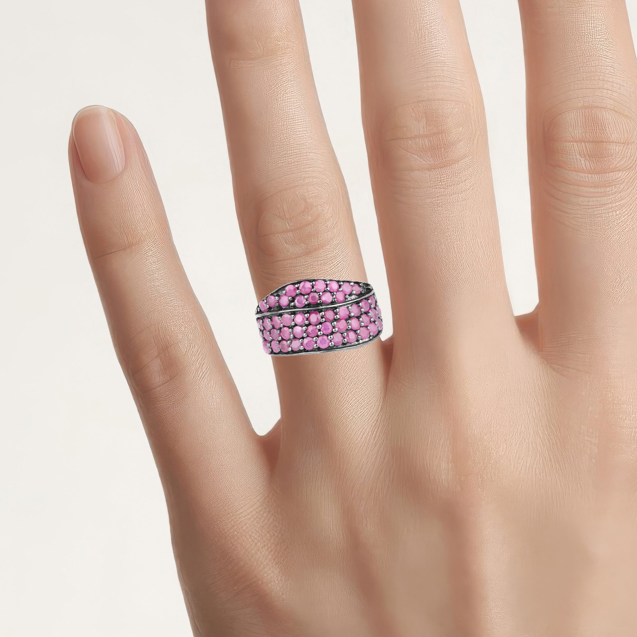 Ruby Ring 2.3 Carats Sterling Silver