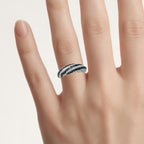 Multicolor Diamond Ring 1.22 Carats Sterling Silver