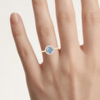 Blue Sapphire Ring With Diamonds 1 Carats 14K Yellow Gold