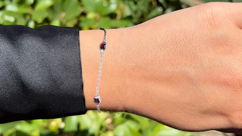 Amethyst Bracelet 1.68 Carats Sterling Silver