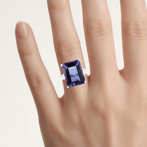 Amethyst Ring 11.4 Carats Sterling Silver