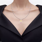 Ruby Mom Pendant 0.12 Carats Gold Plated Silver