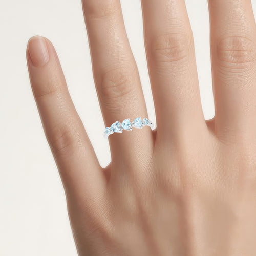 Blue Topaz Ring 1.18 Carats Sterling Silver