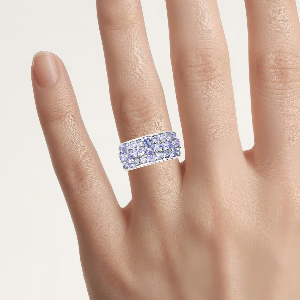 Tanzanite Ring 2.48 Carats Sterling Silver