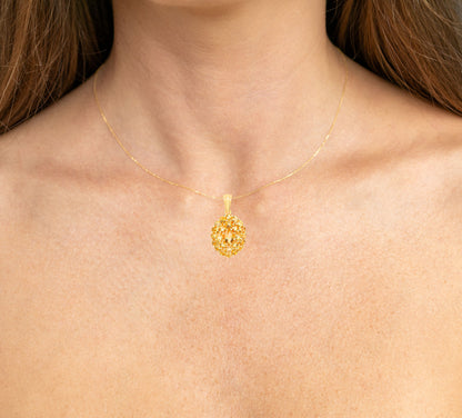 Citrine Cluster Pendant 4.08 Carats Gold Plated Silver