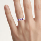 Amethyst Ring 0.46 Carats Sterling Silver