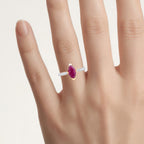 Ruby Ring With Diamonds 1.49 Carats 14K Yellow Gold