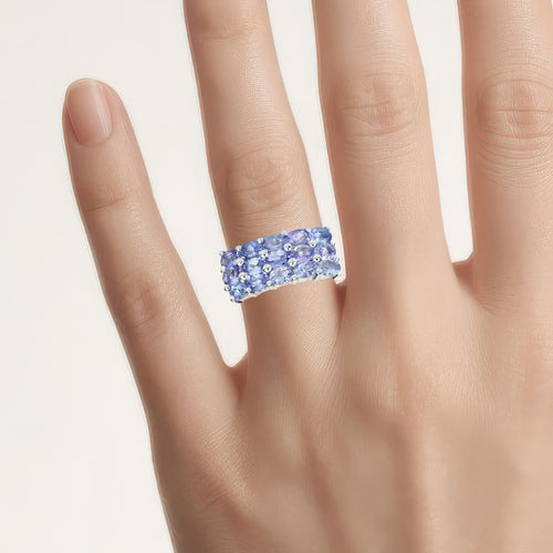 Tanzanite Ring 2.54 Carats Sterling Silver