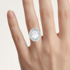 Crystal Quartz Ring With Swiss Blue Topaz 5.86 Carats Sterling Silver