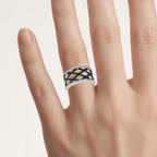Multicolor Diamond Ring 0.88 Carats Sterling Silver