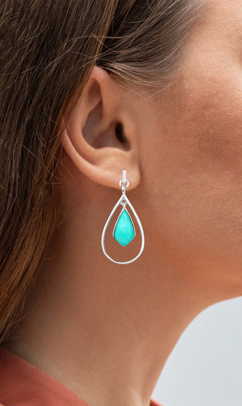 Chrysoprase Earrings 8.78 Carats Sterling Silver