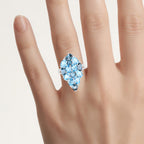 Multicolor Topaz Ring With White Zircon 6.76 Carats Sterling Silver