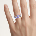 Tanzanite Ring 2.7 Carats Gold Plated Silver