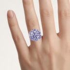 Tanzanite Ring 5.86 Carats Sterling Silver