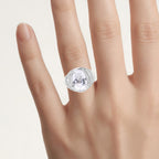 Crystal Quartz Ring With Diamonds 5.34 Carats Sterling Silver