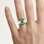 Chrome Diopside Ring 1.78 Carats Sterling Silver