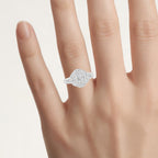 Diamond Ring 0.28 Carats Sterling Silver