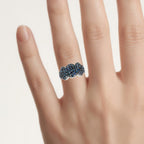 Blue Sapphire Ring 2.34 Carats Sterling Silver