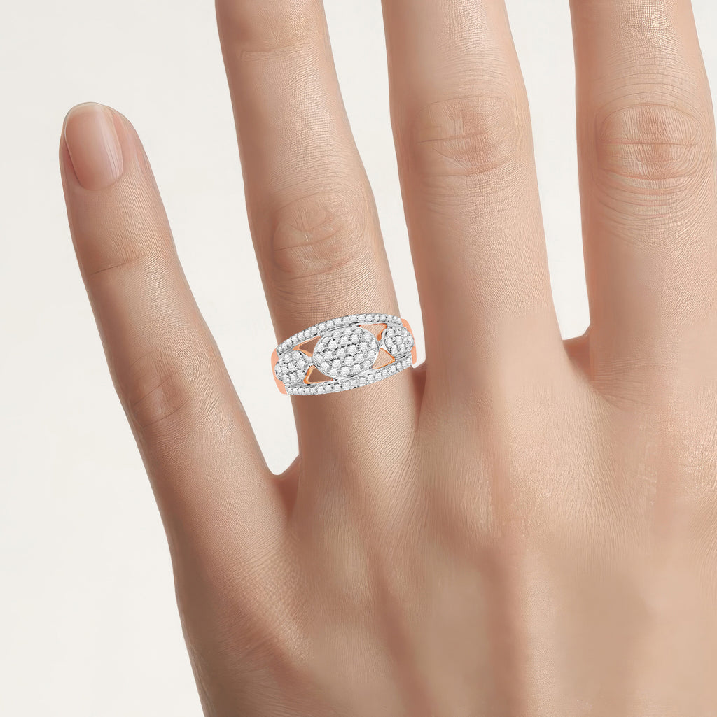 Diamond Ring 0.7 Carats 14K Rose Gold