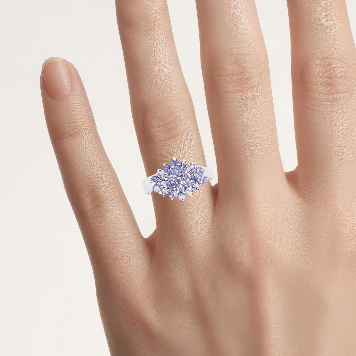 Tanzanite Ring 1.6 Carats Sterling Silver