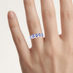 Tanzanite Ring With White Topaz 1.46 Carats Sterling Silver