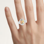 Multicolor Sapphire Ring 1.46 Carats Sterling Silver