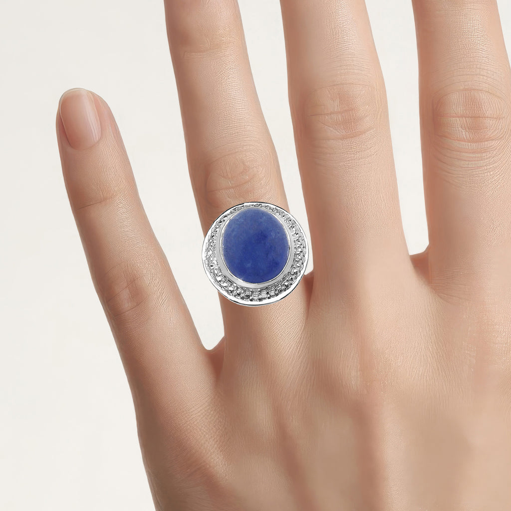Tanzanite Ring 7.08 Carats Sterling Silver