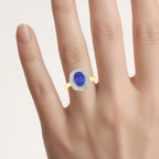 Tanzanite Ring With Diamonds 1.96 Carats 14K Yellow Gold