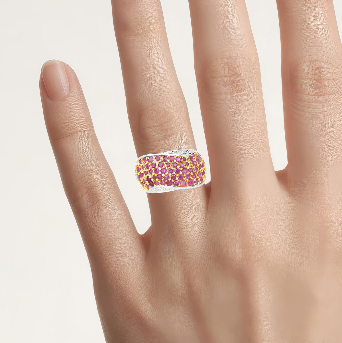 Ruby Ring 2.52 Carats Sterling Silver