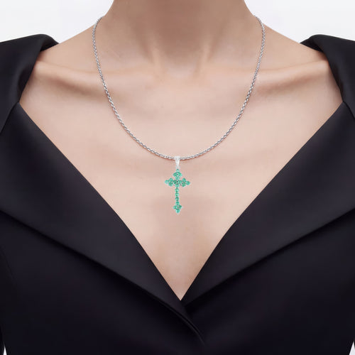 Zambian Emerald Pendant 1.98 Carats Sterling Silver