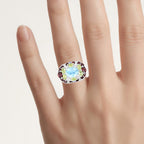 Natural Mixed Gemstones Ring 5.32 Carats Sterling Silver