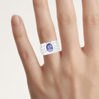 Tanzanite Ring 3.54 Carats Sterling Silver