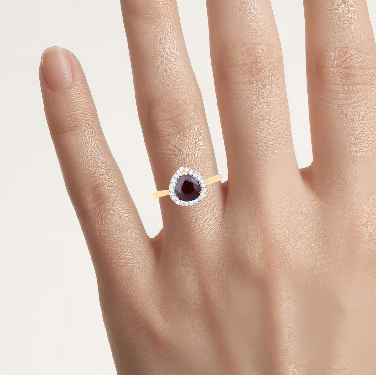 Ruby Ring With Diamonds 2.16 Carats 14K Yellow Gold