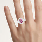 Ruby Ring 1.52 Carats Sterling Silver