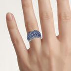 Tanzanite Ring With White Topaz 2.42 Carats Sterling Silver