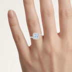 Aquamarine Ring With Diamonds 0.42 Carats 14K White Gold