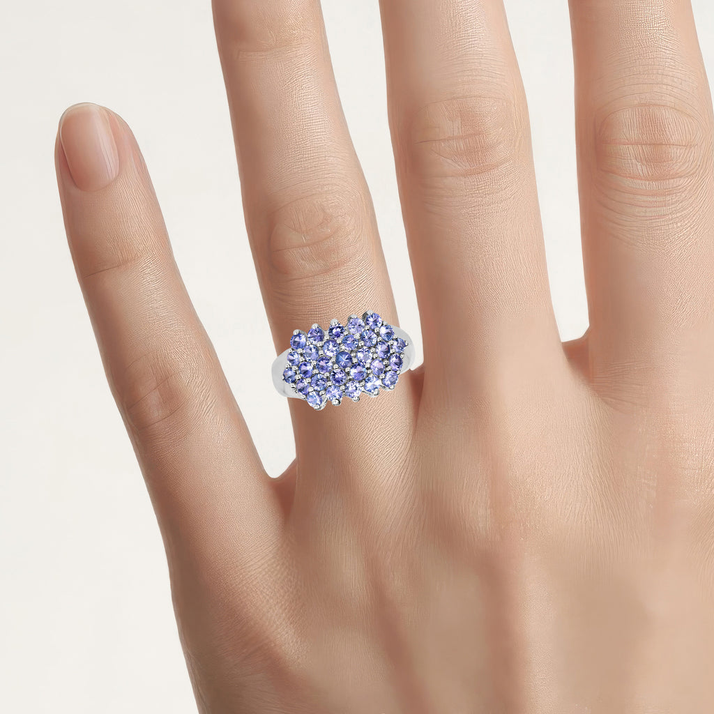 Tanzanite Ring 2.02 Carats Sterling Silver