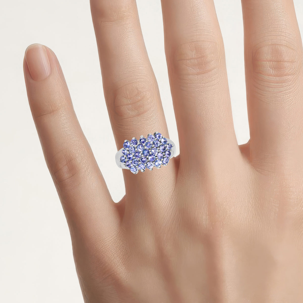Tanzanite Ring 2.02 Carats Sterling Silver