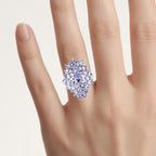 Tanzanite Ring 5.24 Carats Sterling Silver