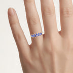 Tanzanite Ring With Diamonds 0.72 Carats 14K Yellow Gold